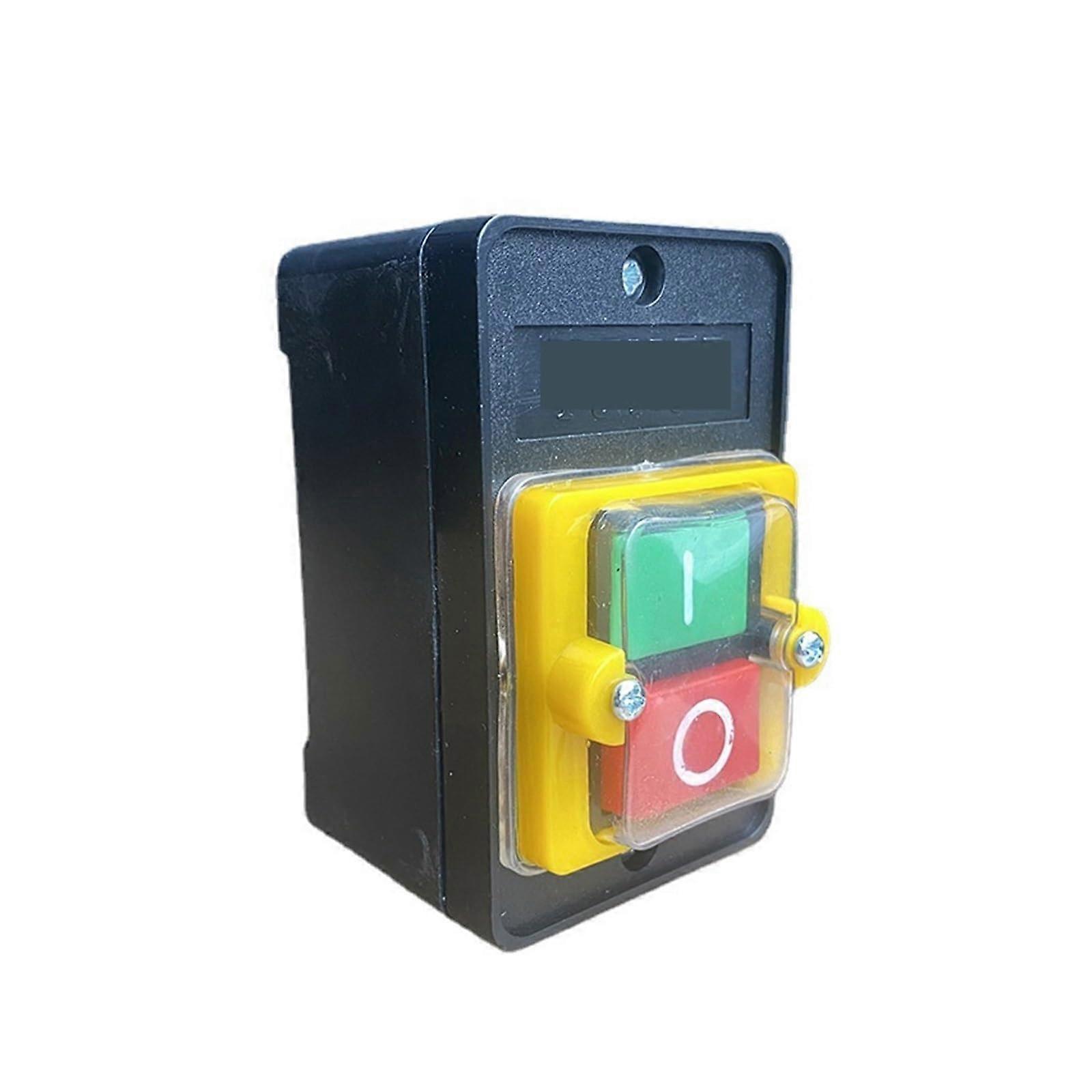 KAO10KH Push Button Switch AC380V 10A 2 Pole Drill Press Power Switch with Protective Box