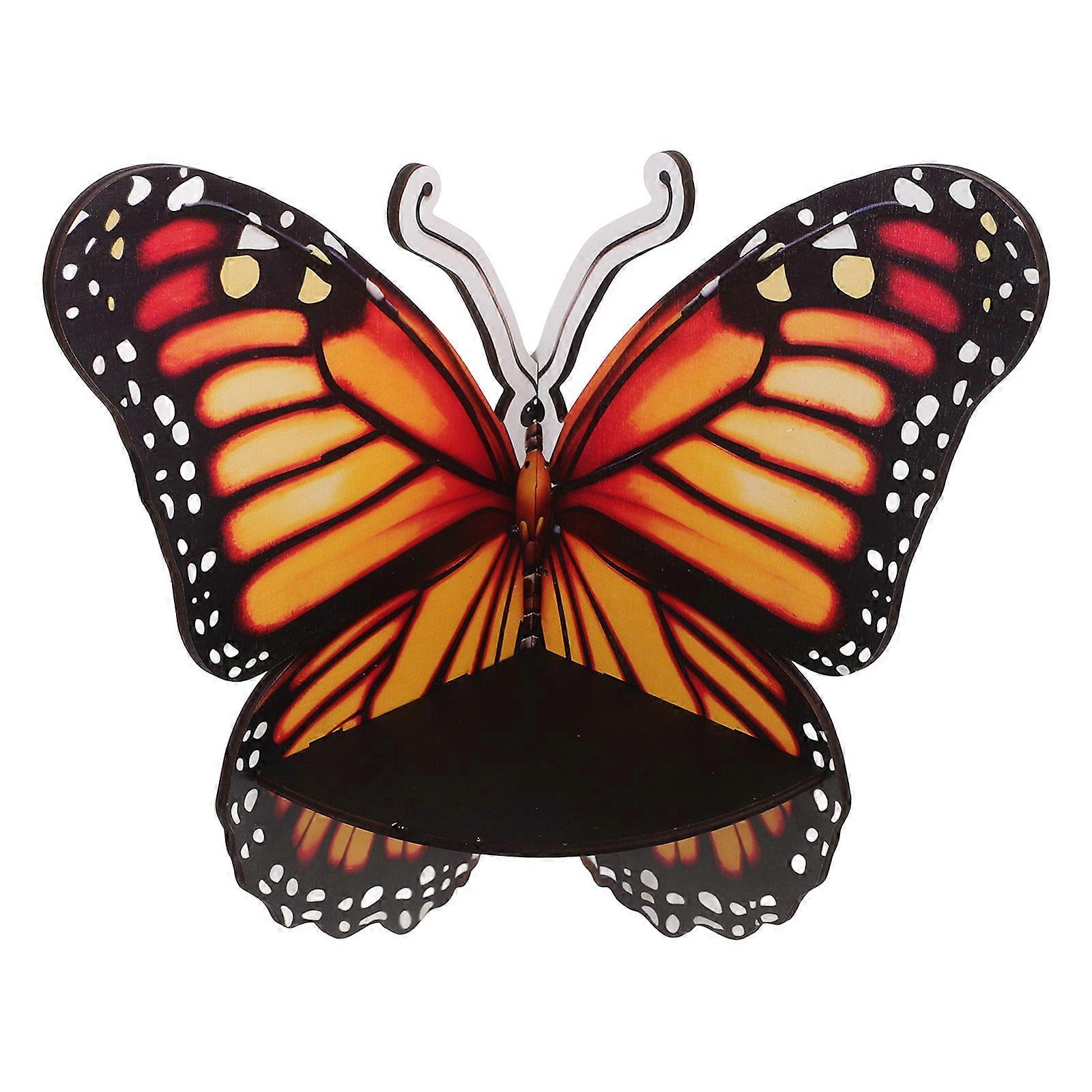 Wooden Butterfly Shelf Floating Corner Shelf for Display 5Pcs Pack