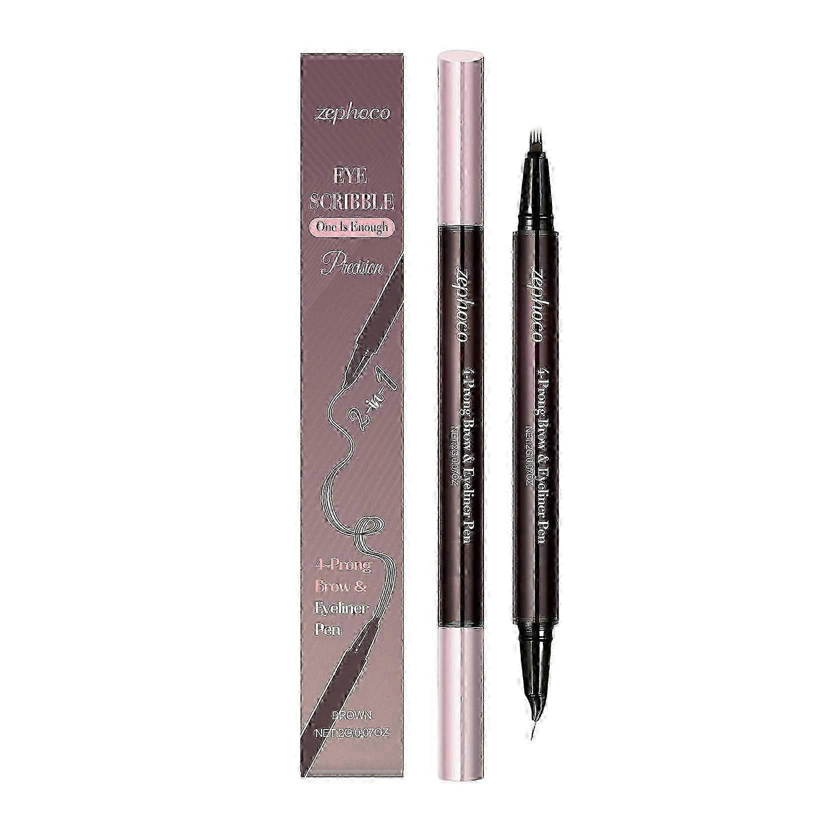 Brown Two-In-One Liquid Eyebrow Pencil