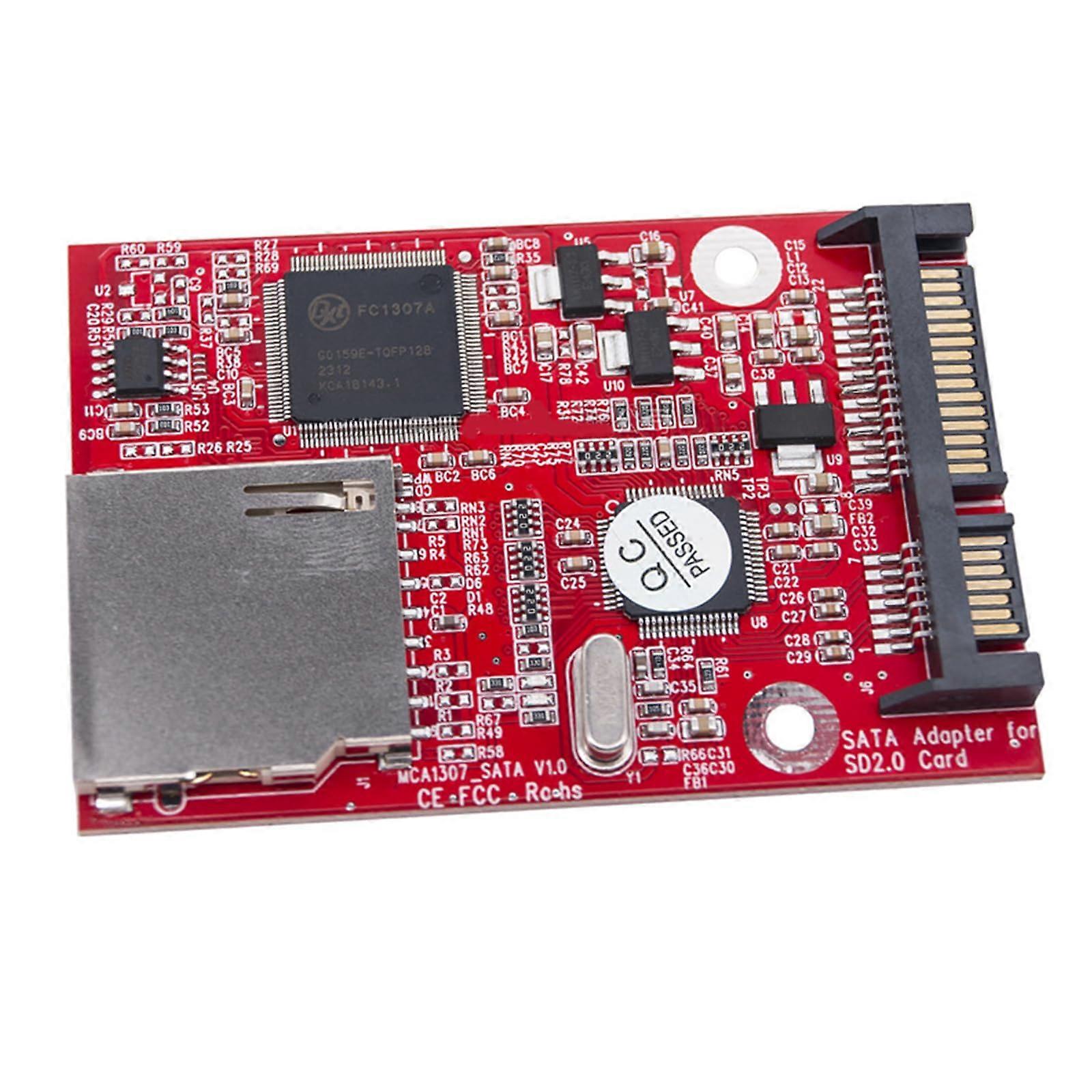 Hard Disk Adapter Card with Bootable SSD Function, Dual Slot SATA Design, Speed FT1307 Chip
