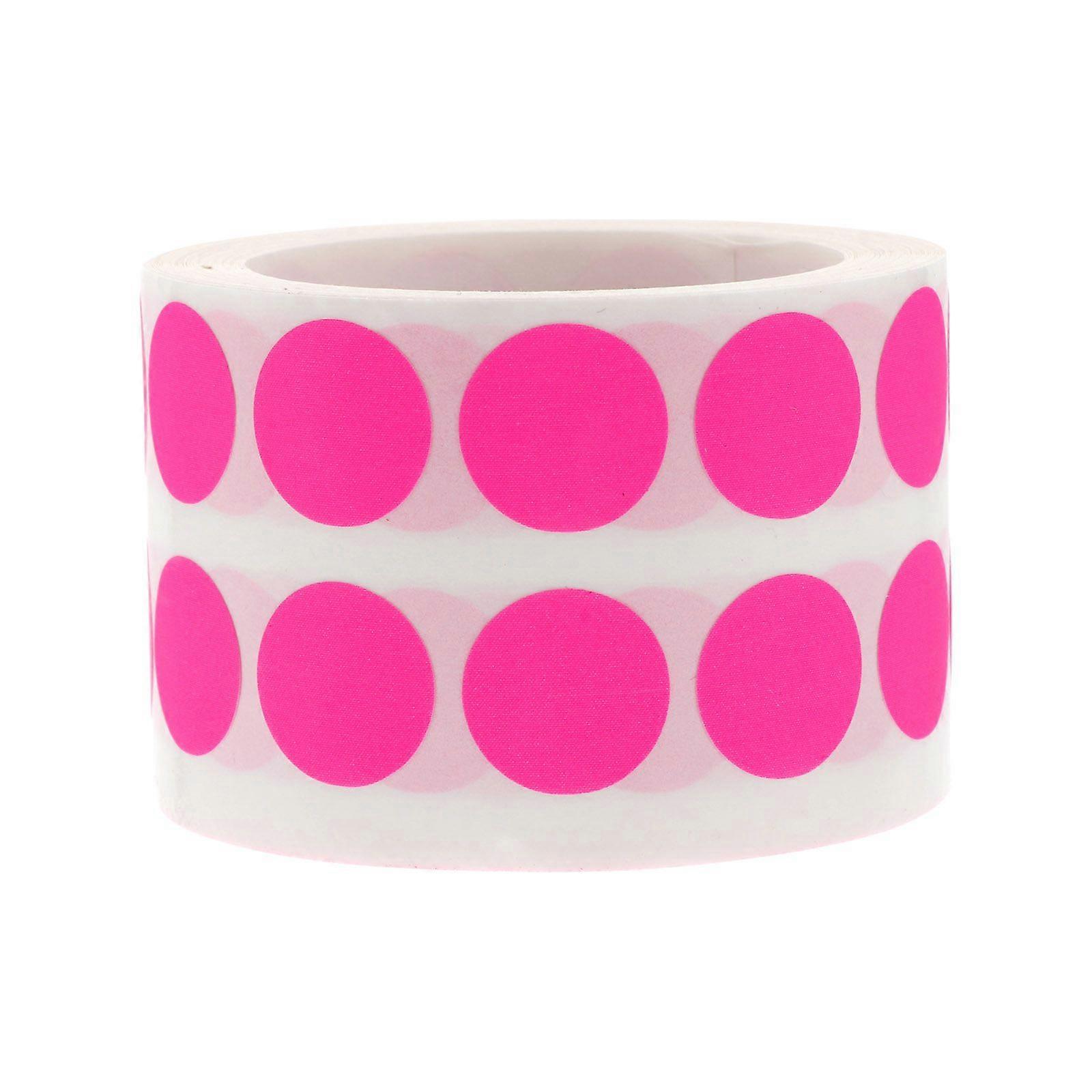 1 Roll of Fluorescent Dot Stickers Self-adhesive Stickers Round Scrapbook Decals