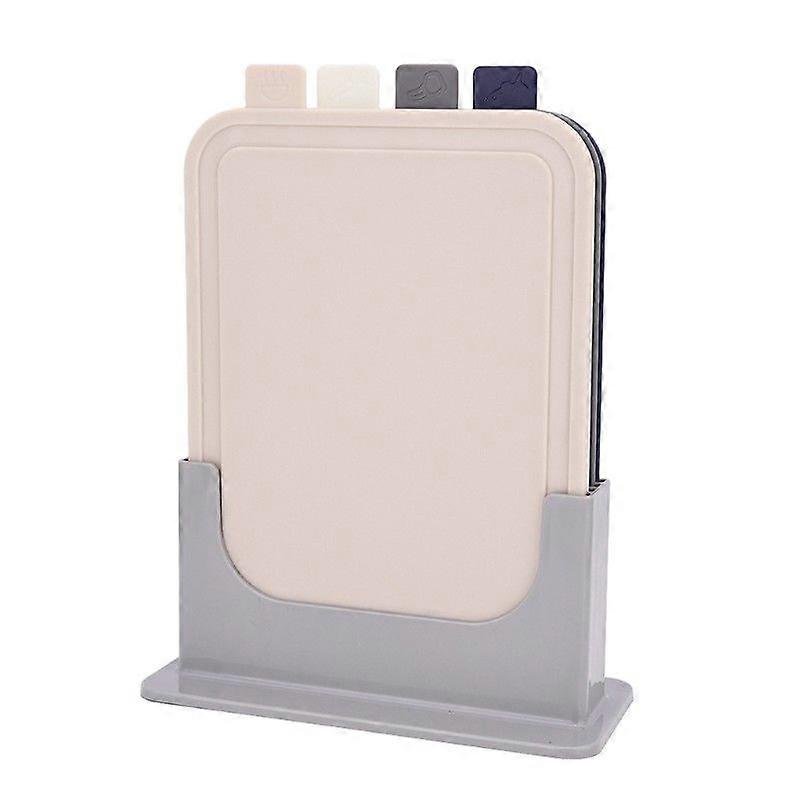 4-Piece Plastic Cutting Board Set - Multifunctional, Non-Slip, Double-Sided for Kitchen Use