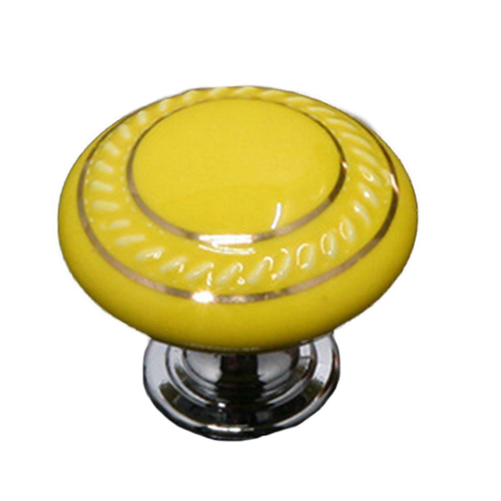 35mm Sturdy Cabinet Pulls Double Coil Wide Applications Durable Anti-fall Off Ceramic Cabinet Knobs For Wardrobe