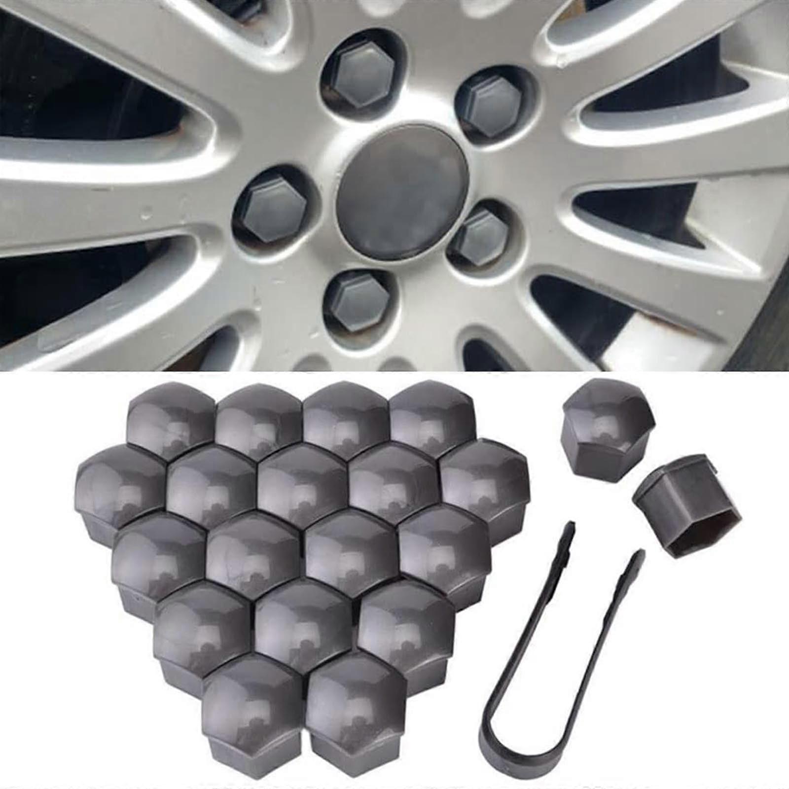 19mm Grey Wheel Nut Covers Set for Range Rover Velar, Hexagonal Bolt Caps with Removal Tool