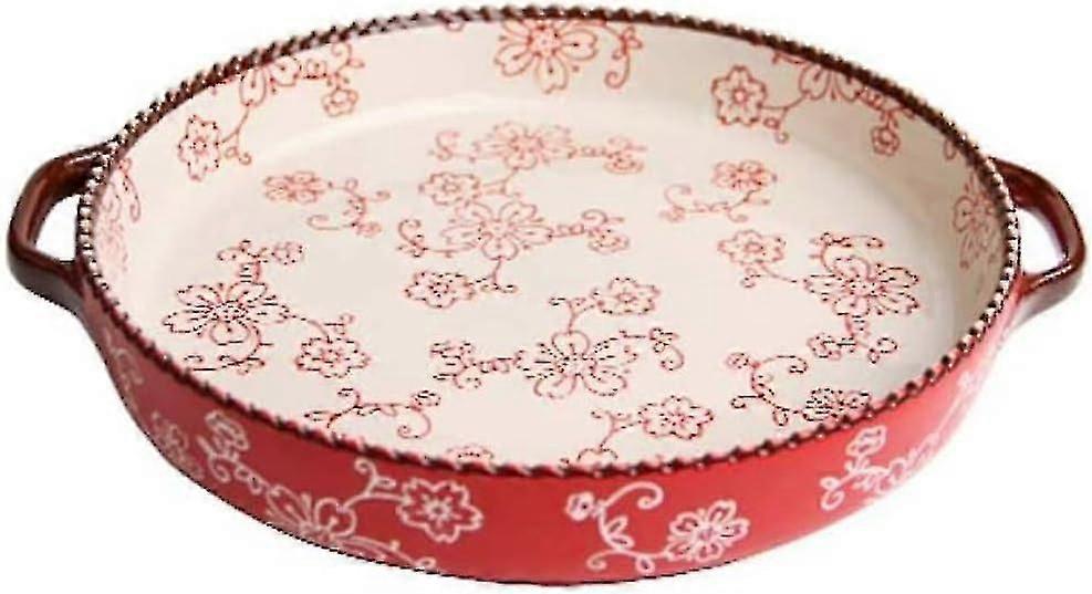 Durable Ceramic Baking Dish With Double Ear - Simple And Multifunctional