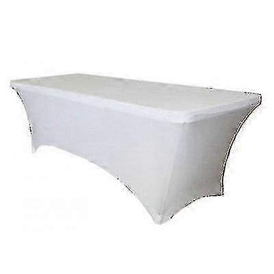 2025 122*76*76Cm White Rectangular Fitted Spandex Tablecloths X4343