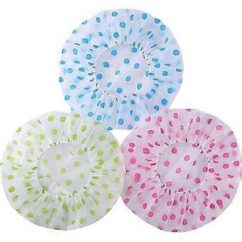 Douchemutsen voor dames/heren 3-delige waterdichte en herbruikbare badmuts met elastische band