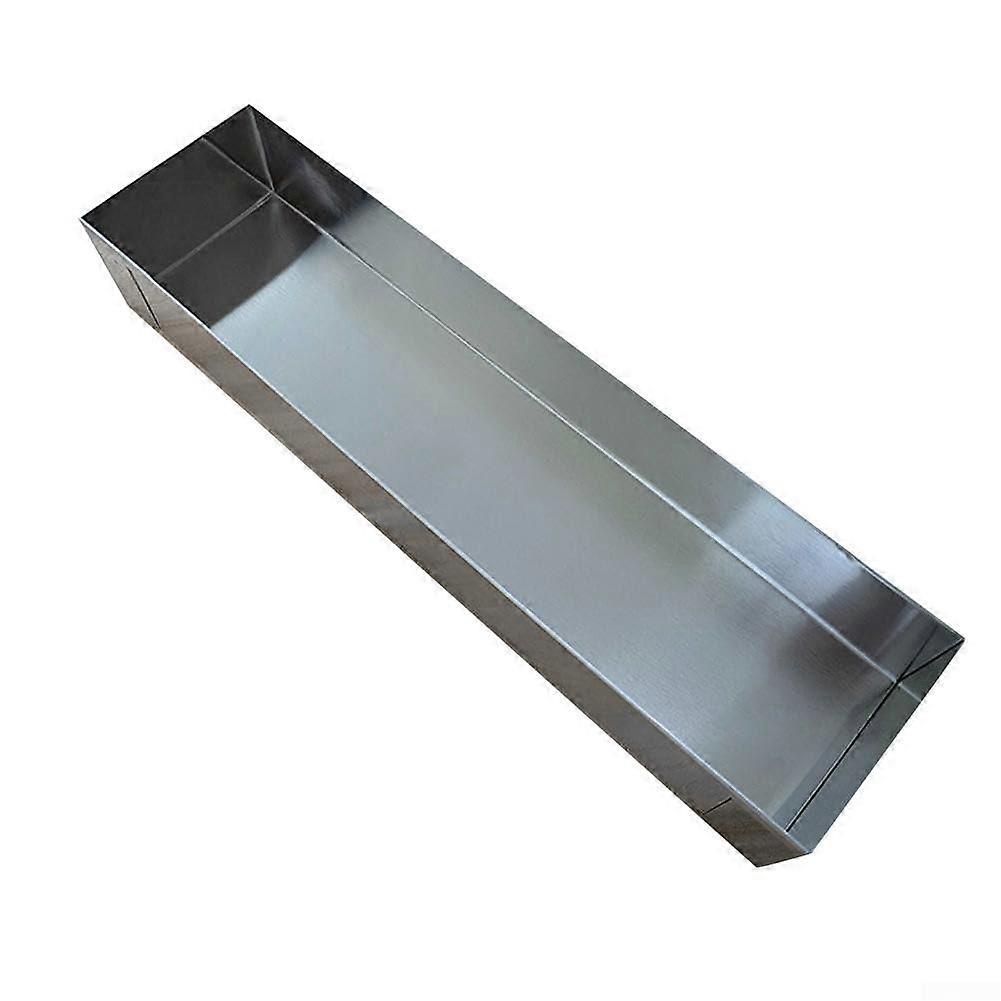 40x10cm Stainless Steel Cake Pan with Removable Lid, Rectangular Baking Pan for Desserts
