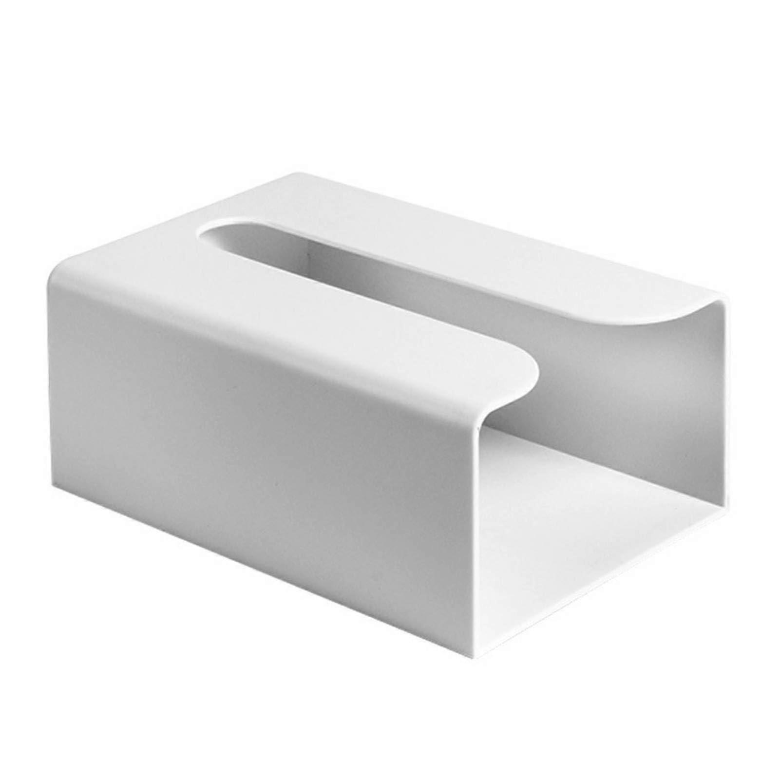 Wall Mounted Tissue Box Holder with Self Adhesive Installation, Grey Dispenser for Bathroom and Kitchen