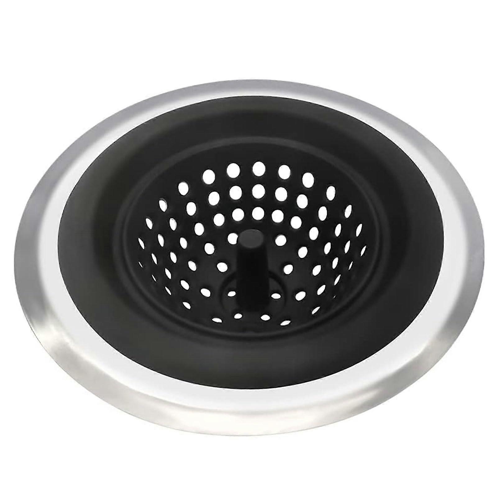 Kitchen Sink Strainer Silicone Drain Filter AntiClogging Design for Kitchen and Bathroom Black