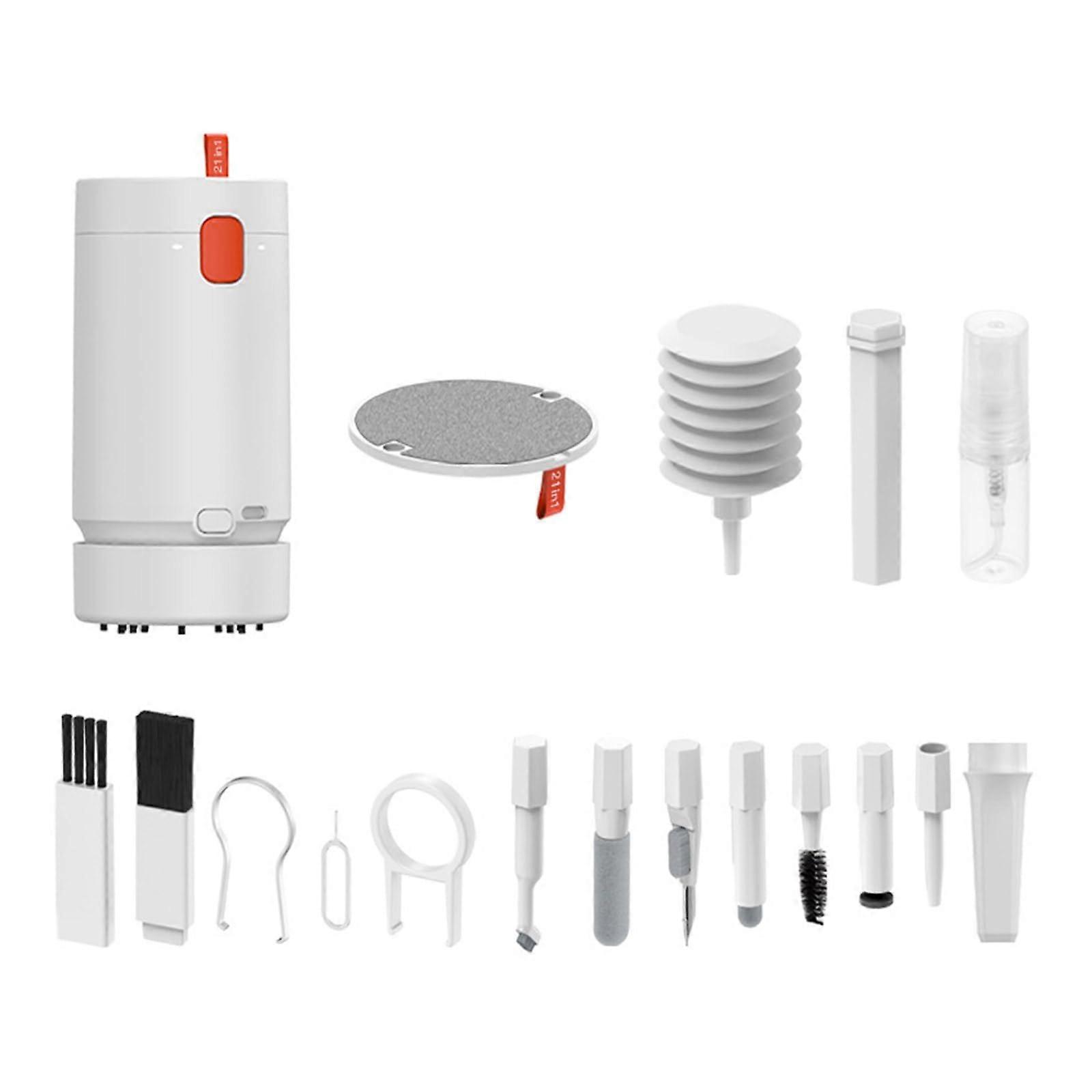 Keyboard Cleaning Kit with Electric Brush, USBC Rechargeable Vacuum, Keycap Puller, 21PCS