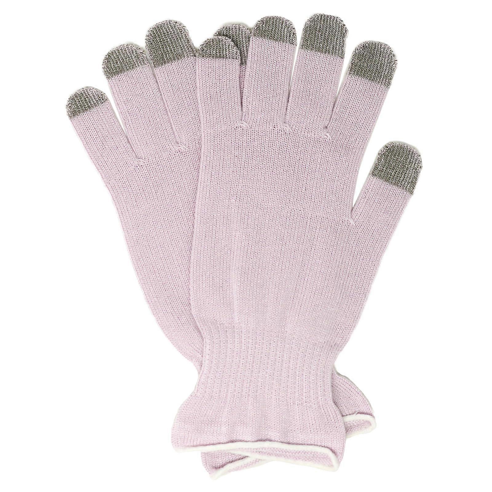 Moisturizing Gloves for Dry Hands Overnight Silk Blend Touchscreen Hand Care Small Hydrangea