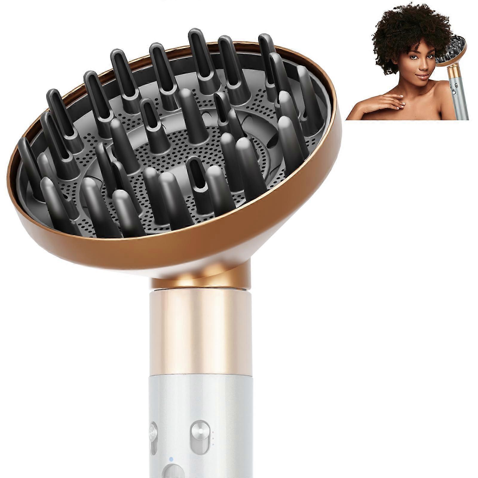 Diffuser Attachment with CurlDefining Airflow and FrizzReduction, Gold for Dyson Airwrap
