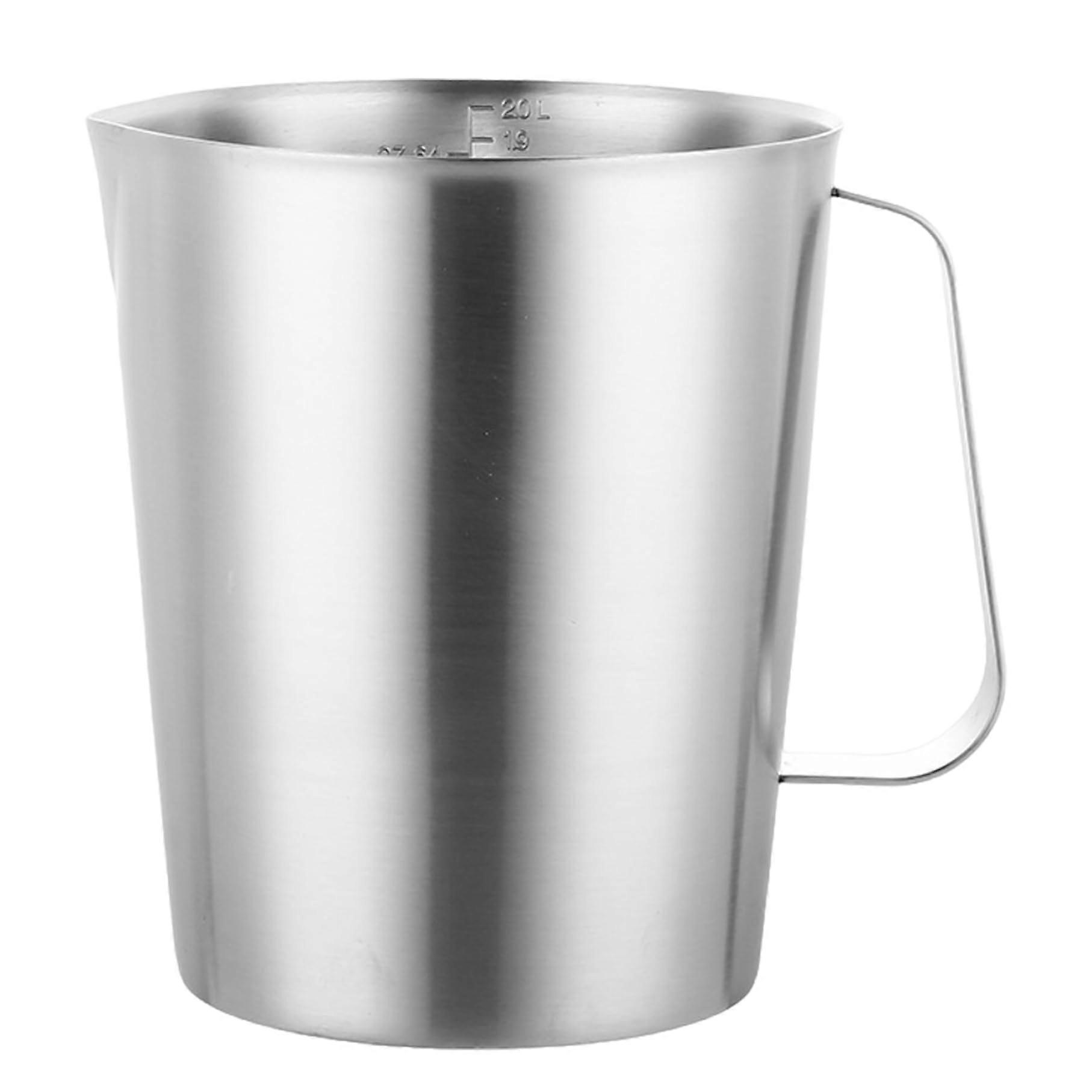 Stainless Steel Measuring Cup 2000ml 70oz Large Pitcher with Spout RustProof for Baking Cooking