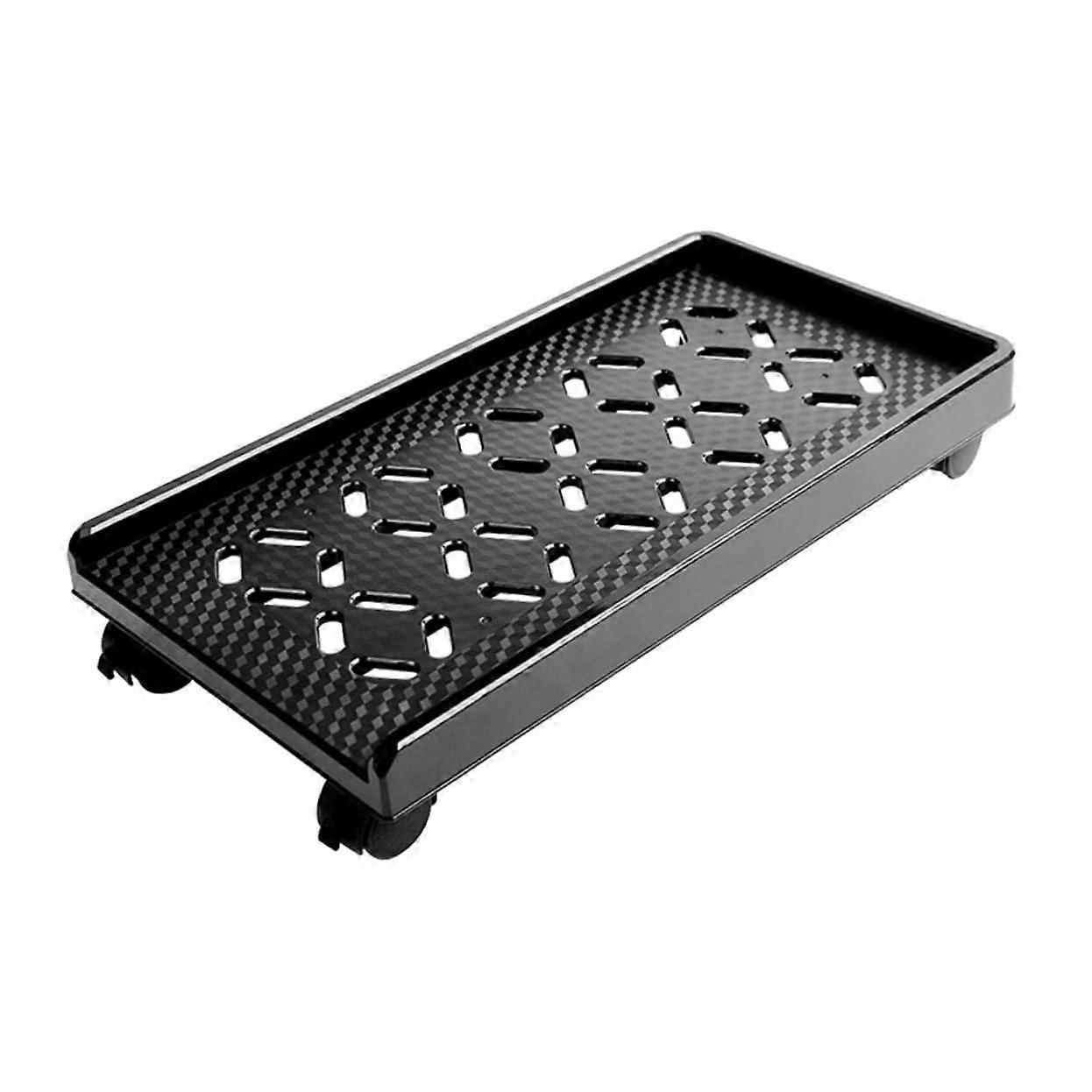 Adjustable CPU Stand with Lockable Caster Wheels, Enhanced Airflow Design for Home Office