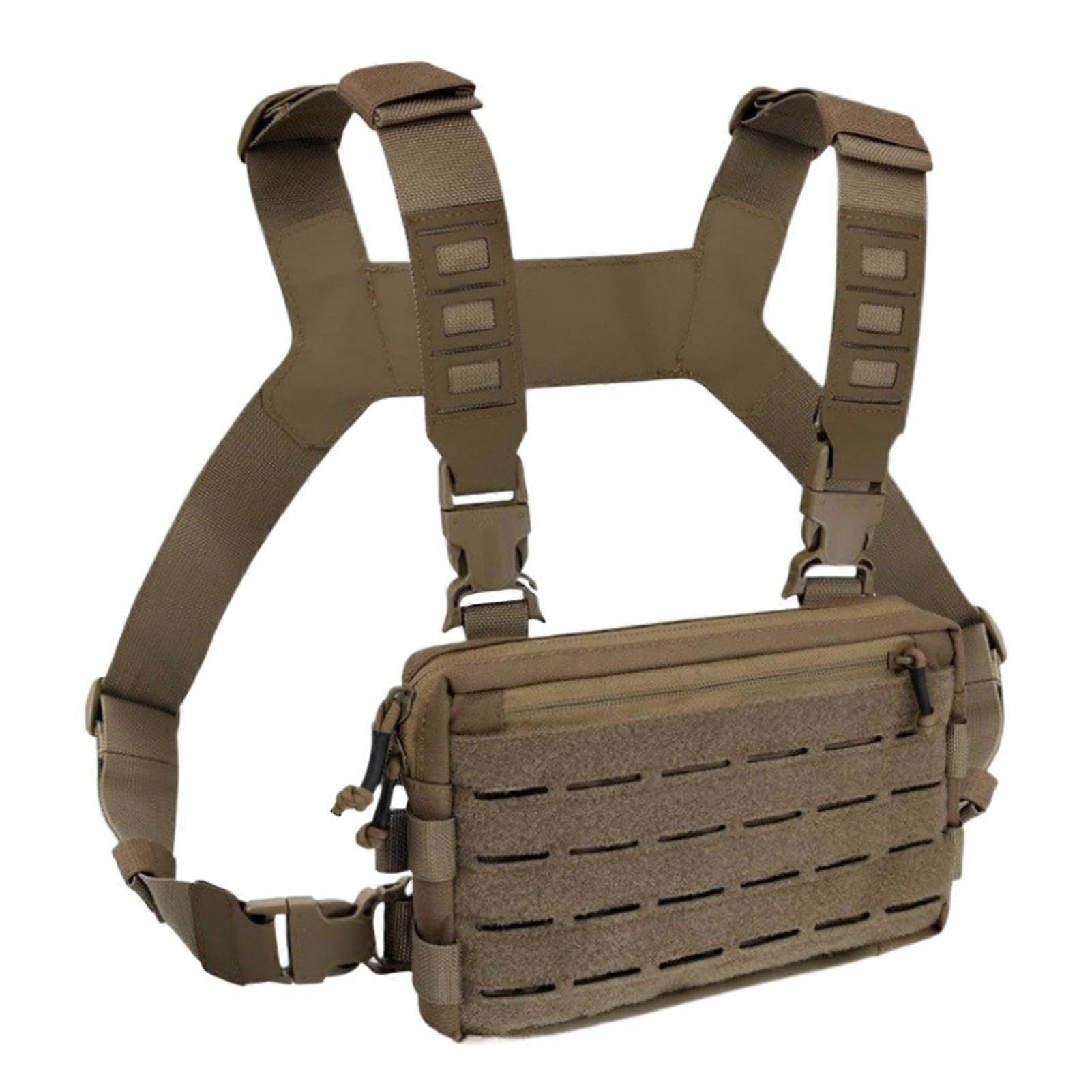 Men's Chest Rig Bag AntiTheft Quick Release with Adjustable Padded Straps for Hiking Cycling and Motorcycle