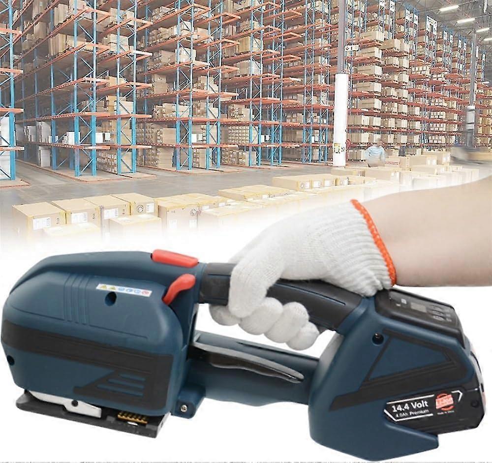 Electric Strapping Tool with Automatic Melt Welding, Adjustable Tension, Battery Powered for PP PET