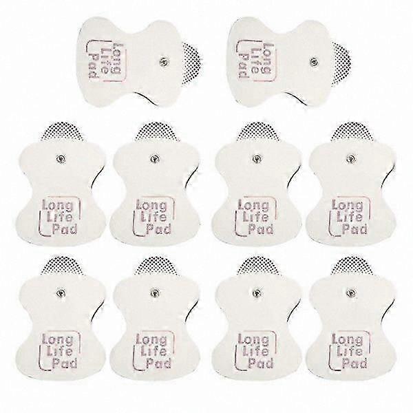 10-Pack Long Life Electrode Pads for Muscle Massagers Replacement