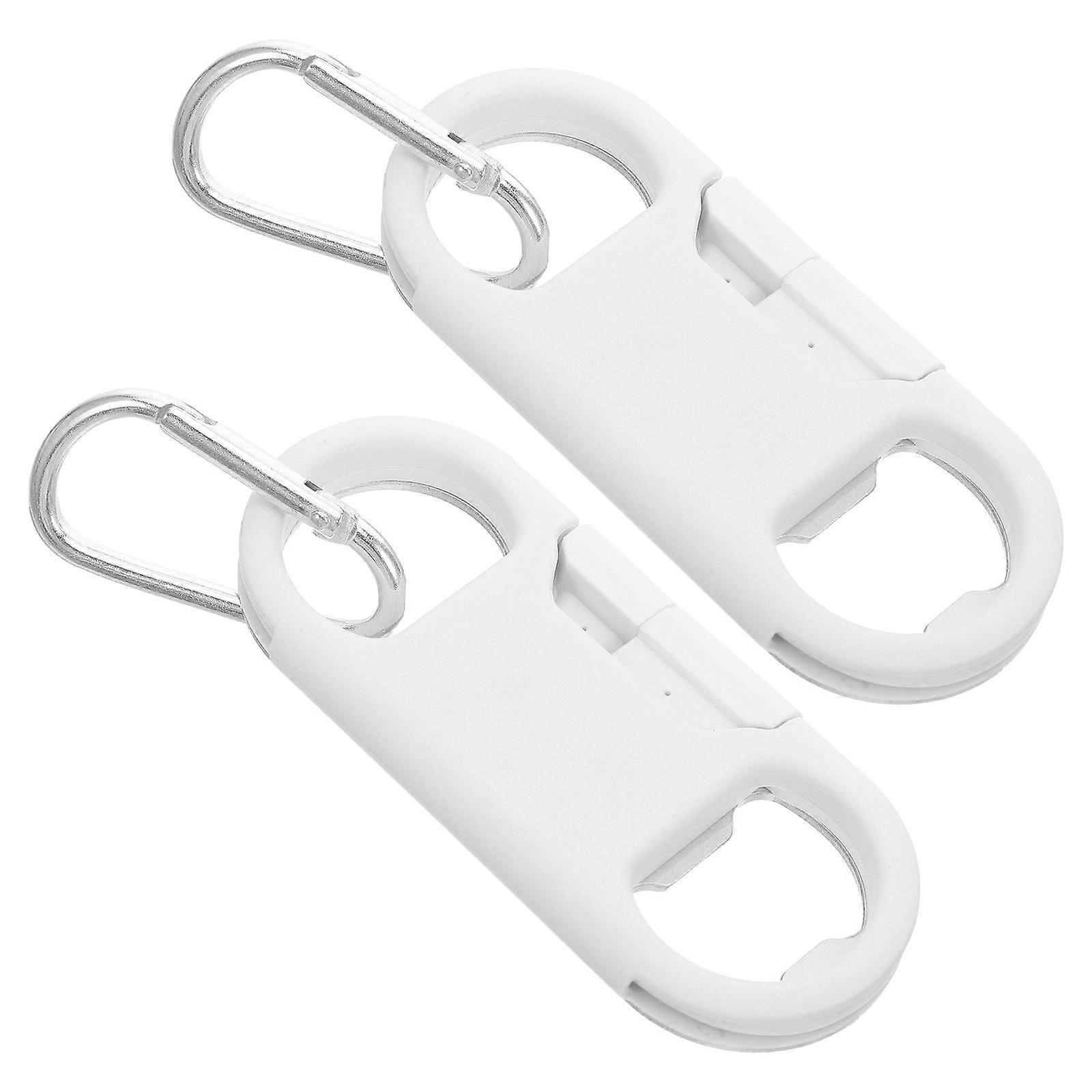 2pcs Key Chain Data Cable Telephone Key Chain Bottle Opener Keyring Creative Key Chain White White Box Packaging