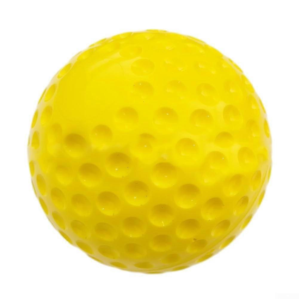 Pitching Machine Softball 9 Inch Yellow Dimpled PU Ball for Consistent Batting Practice