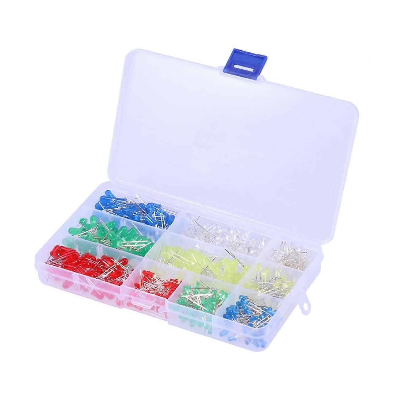 500pcs LED Light Kit with Resistors, Bright Assorted LEDs for DIY Electronics Projects