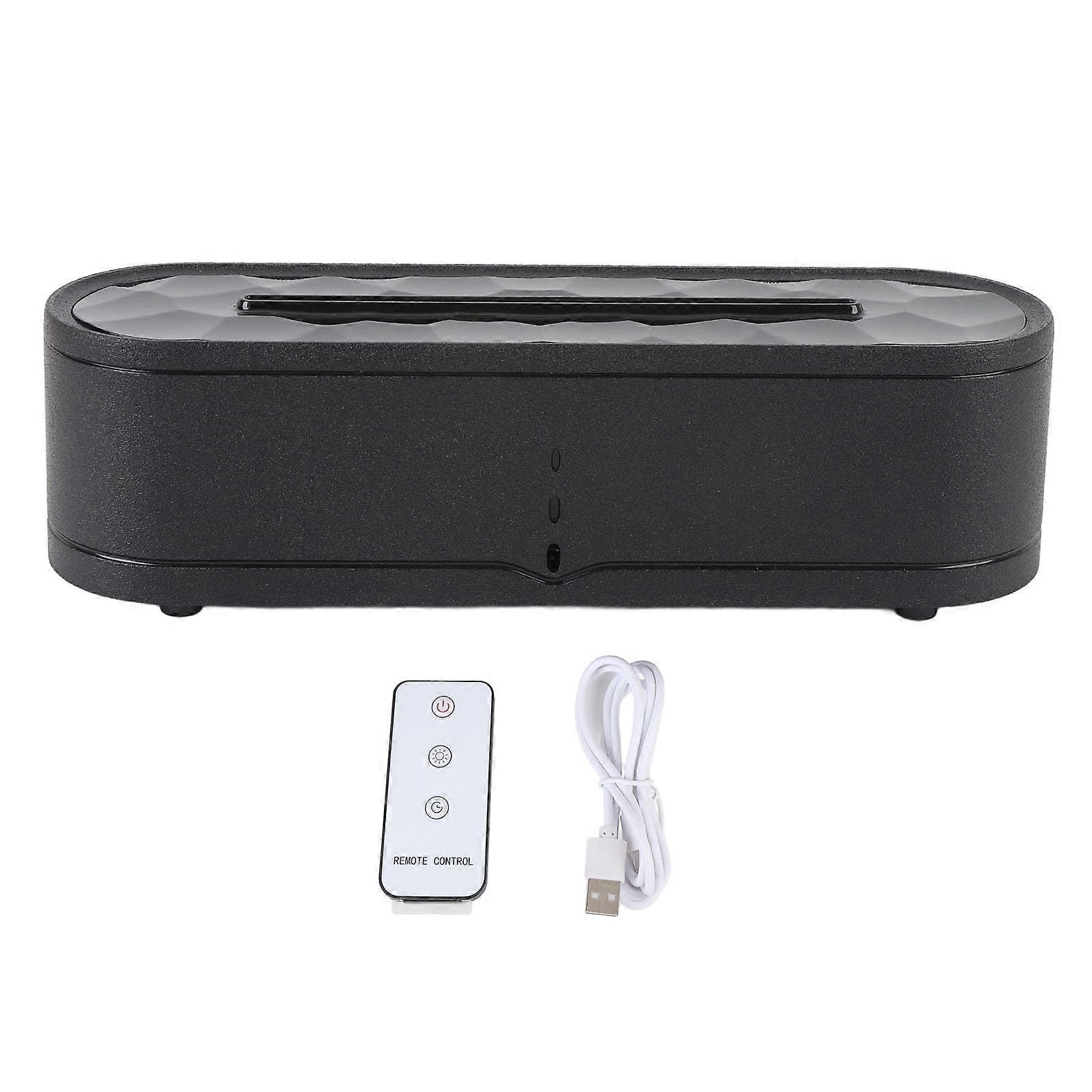 Flame Diffuser Humidifier with Remote, 7Color LED Aromatherapy Essential Oil Diffuser, Black