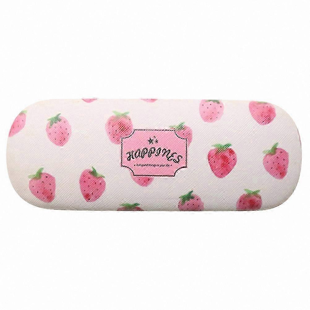 Fruit Design PU Sunglasses Case with Cartoon Pattern - Strawberry Theme