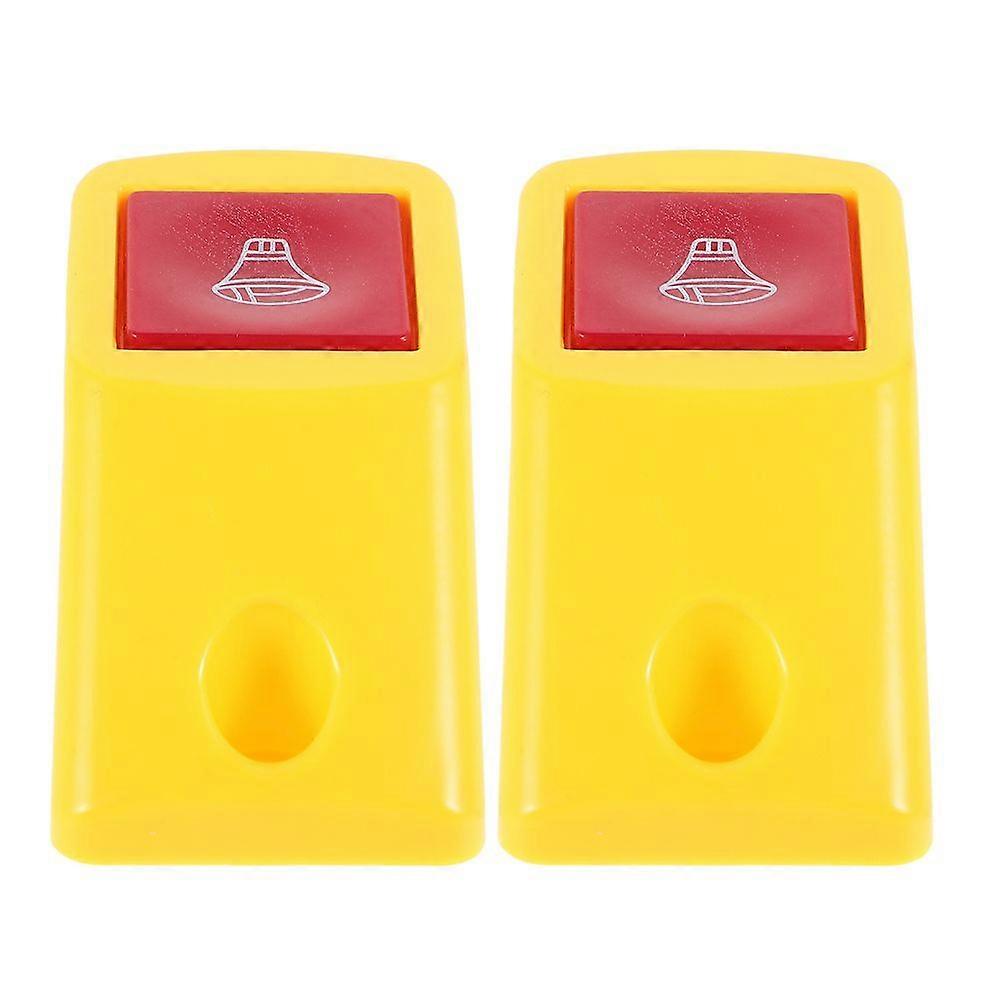 2pcs Bus Get Off Reminder Device Passenger Reminder Handrail Button Plastic Exit Alert Button Dual-Function Call System Buses Passenger Alert Device