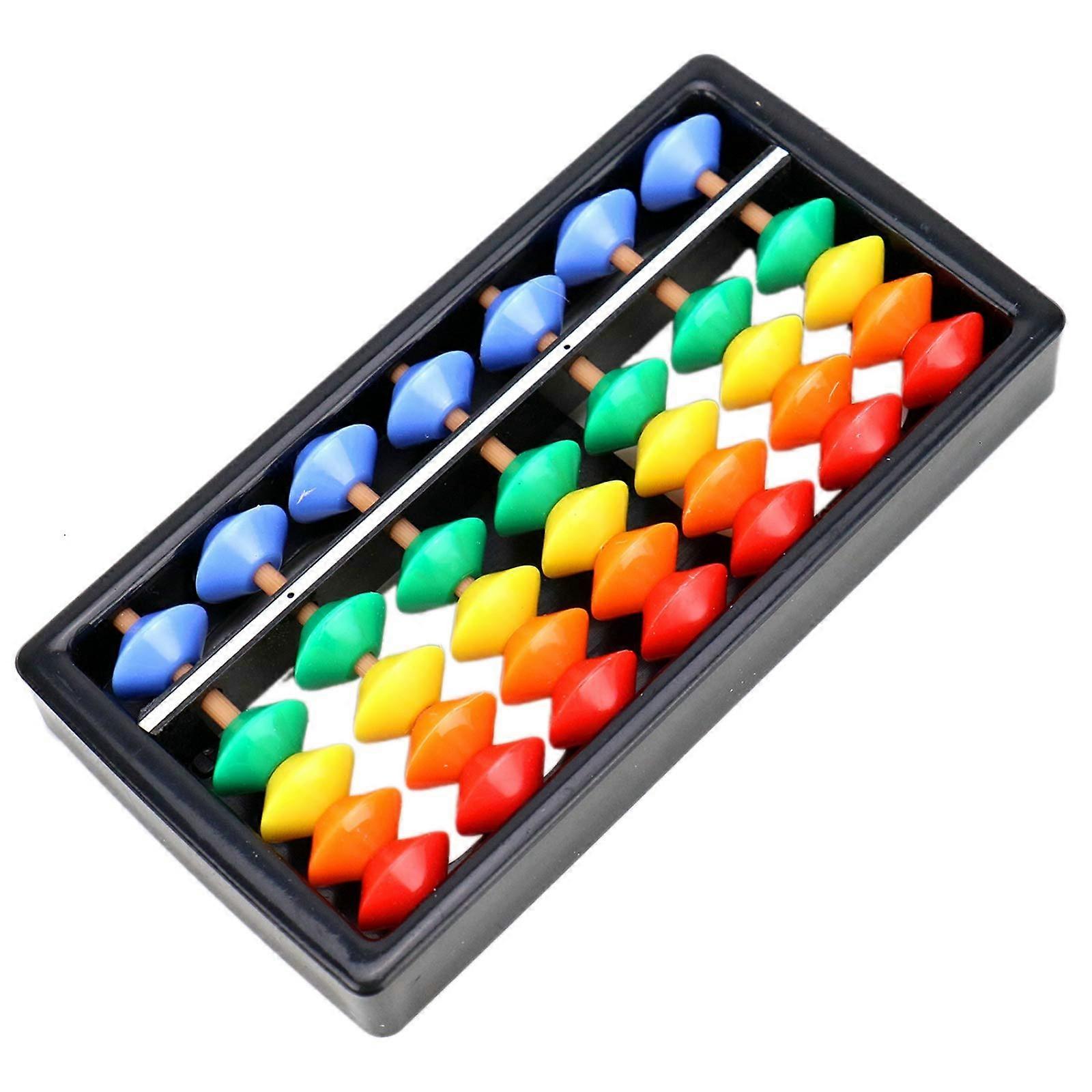 Rainbow Soroban Abacus for Kids Educational Counting Toy with Smooth Bead Movement