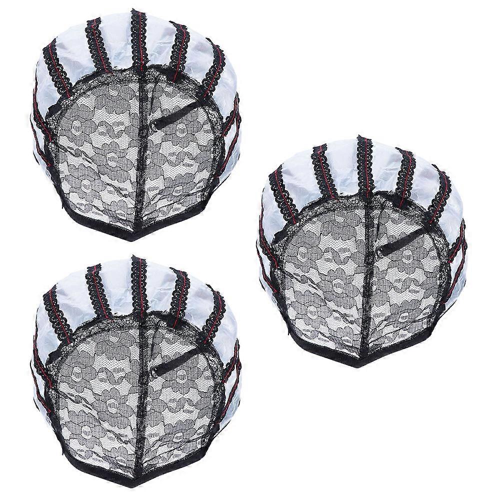 Wig Cap Elastic Net Hat for Wig 3Pcs Breathable Mesh