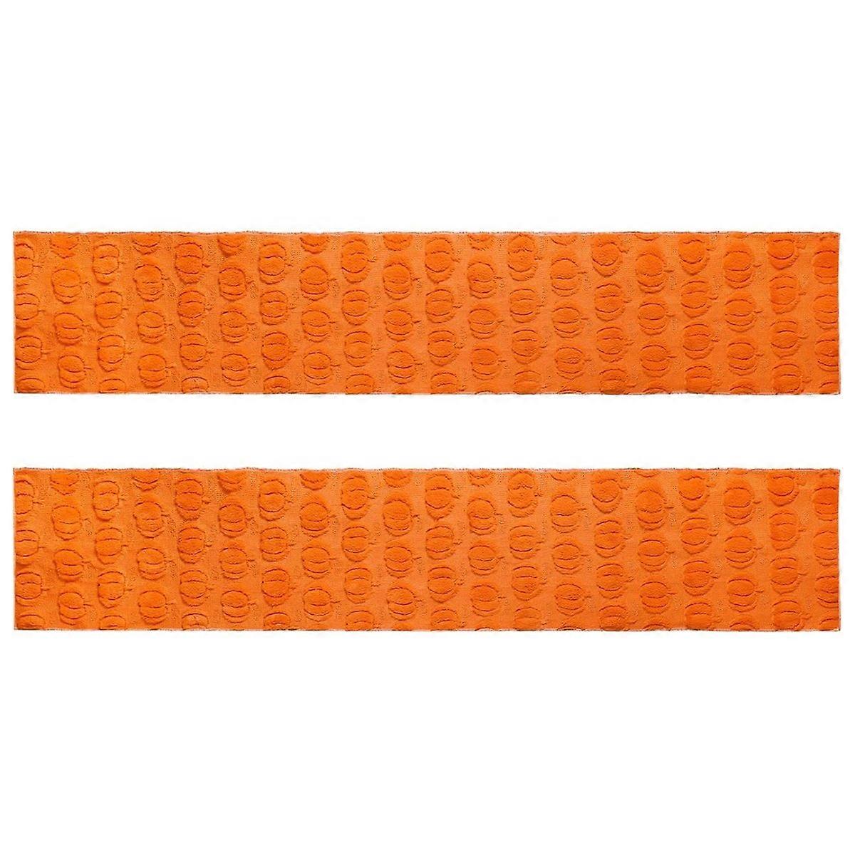 Fall Orange Pumpkin Table Runner Cute 3D Faux Fur