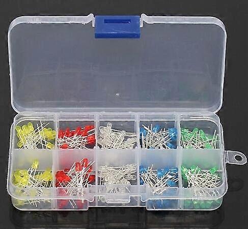 200 Piece LED Assortment Kit 3mm 5mm Multi Color Light Diodes for Electronics Projects