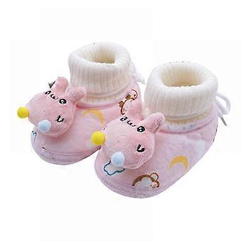 Sapatinhos de algodão antiderrapantes para bebês, ideais para o inverno, perfeitos para usar no berço ou no chão.