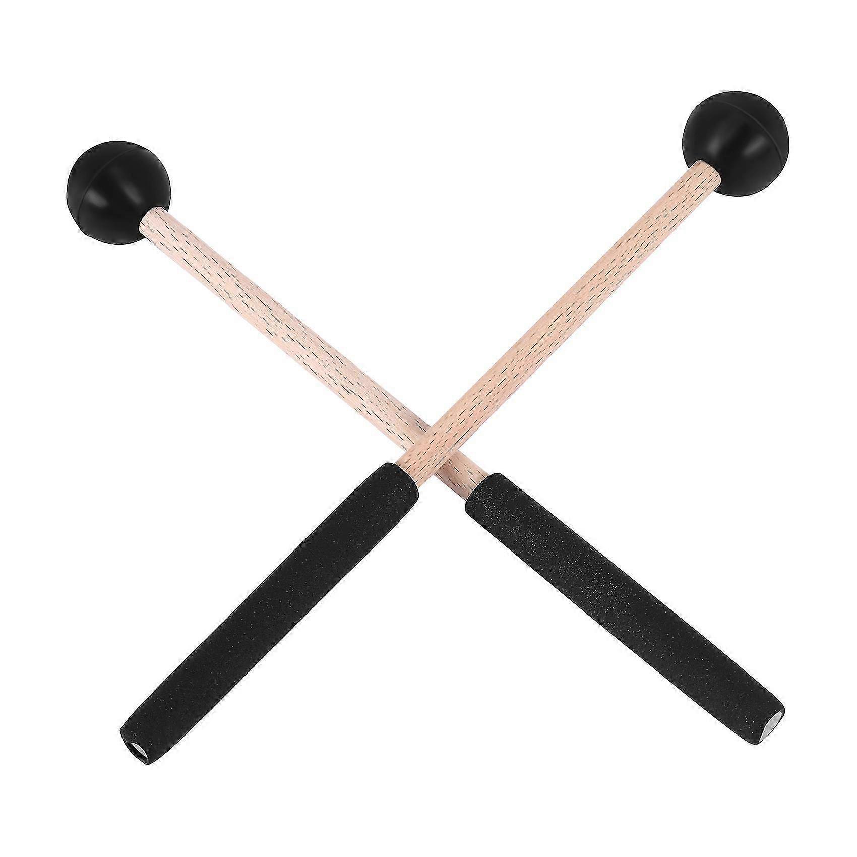 1 Pair Soft Rubber Head Tongue Drum Mallets Sticks