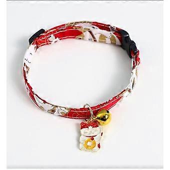 Pxcl Lucky Cat Bell Collar Cat Collar Teddy Dog Collar Collar Adjustable Pet Collar