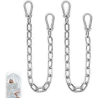 2 Pack 1/5 Inch Heavy Duty Chains, 30 Inch Swing Extension Chain with Carabiners, Adjustab