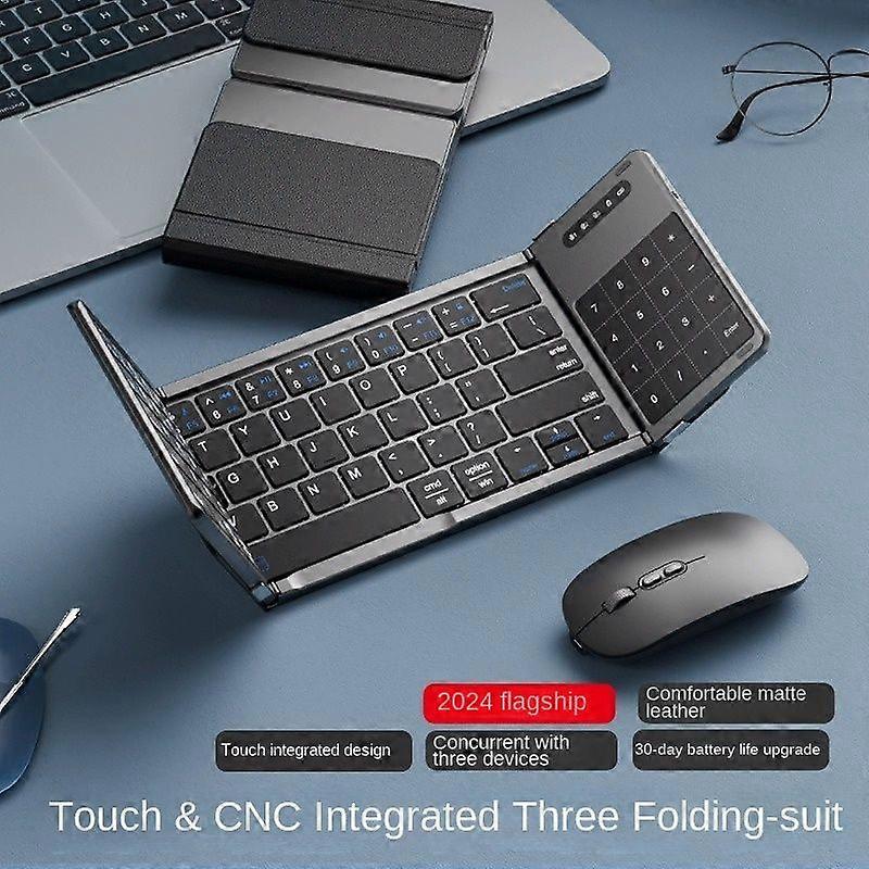 Portable Wireless Folding Keyboard Bluetooth Touchpad Mobile Phone Tablet Notebook Mouse Set