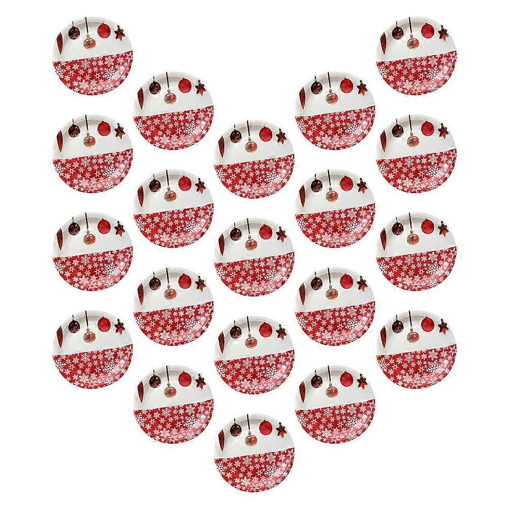 Rote Weihnachts-Pappteller, 20 Stück