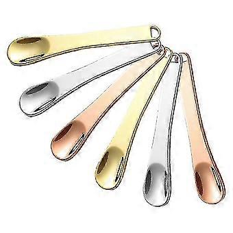 Spatola per il viso, spatola per maschera per il trucco, 6 cucchiai per crema in lega di zinco