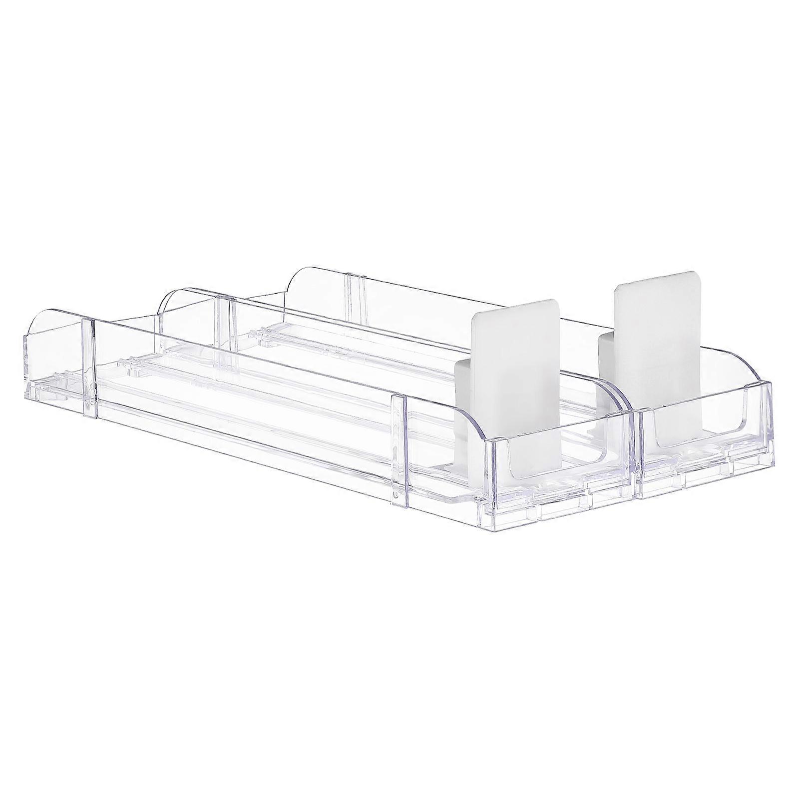 Auto Push Rack Acrylic Holder for Storage 4Pcs Transparent