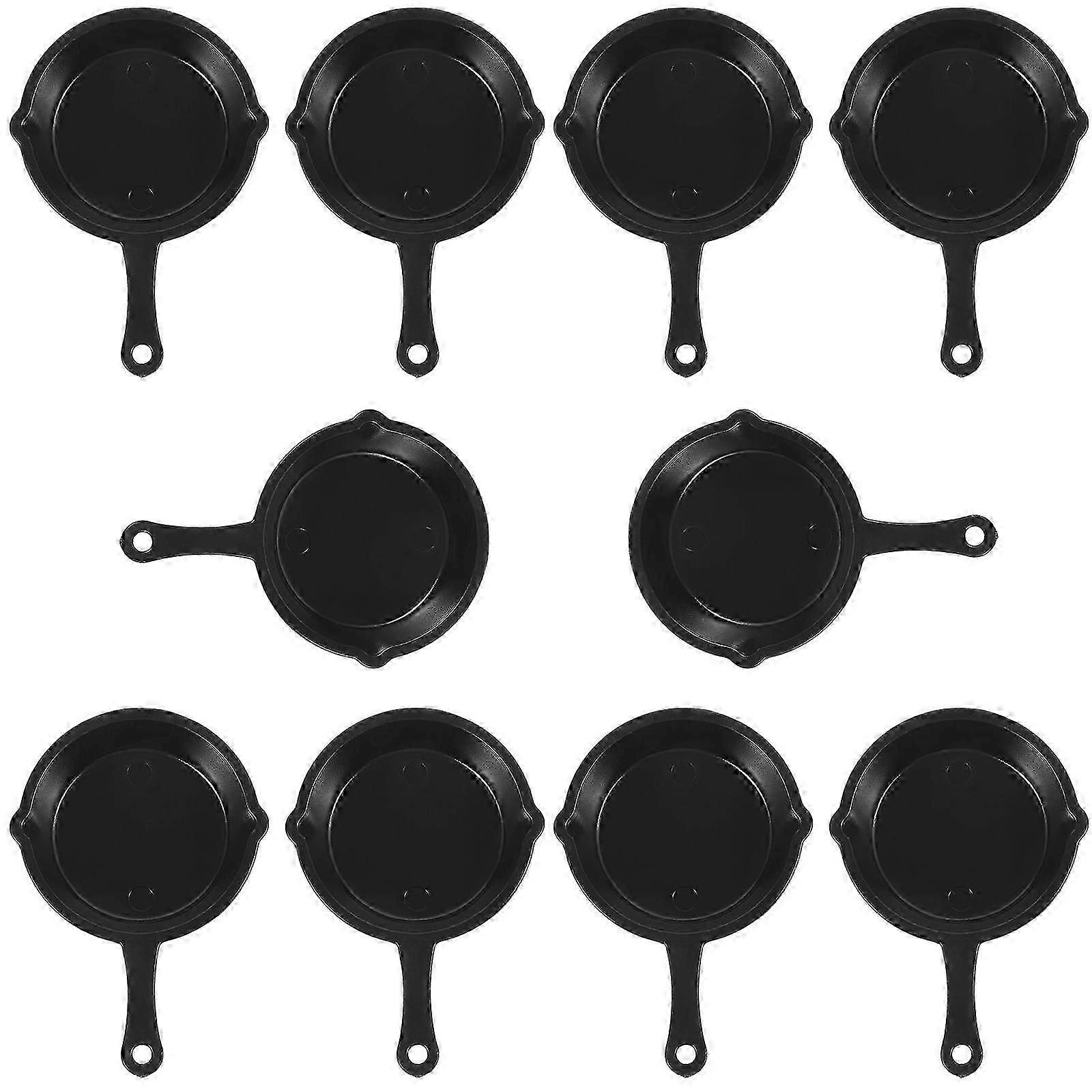 10Pcs Mini Frying Pans Simulation Cooking Pan Models Miniature Kitchen Gadgets