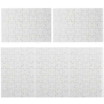 5 Sets Sublimation Transfer Puzzle Crafts Blank Jigsaw Puzzle Pieces for for Heat Press Thermal Transfer Puzzle Craft