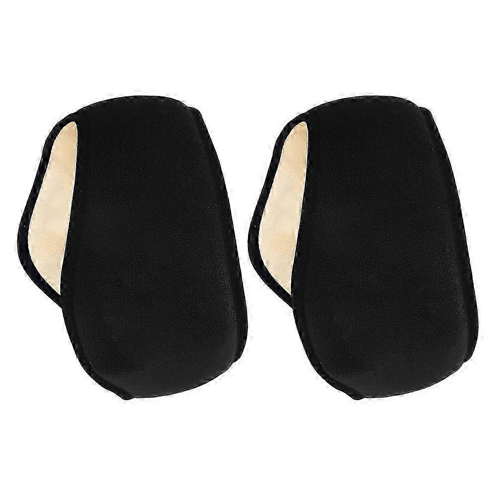 Black Plush Sleep Earmuff Ear Warmer Adjustable Headband 2Pcs compatible with Comcompatible withtable Use