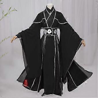 Anime Tian Guan Ci Fu He Xuan Cosplay Sha Po Lang Chang Geng Kostym Mo Dao Zu Shi Song Zichen Kostymer Svart Hanfu Vuxenoutfit