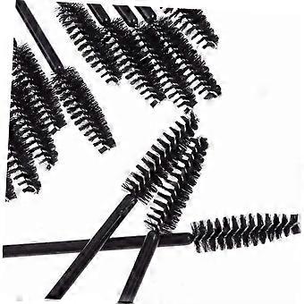 Disposable Black Mascara Wands, 12pcs Nylon Eyelash Brushes for Makeup Application