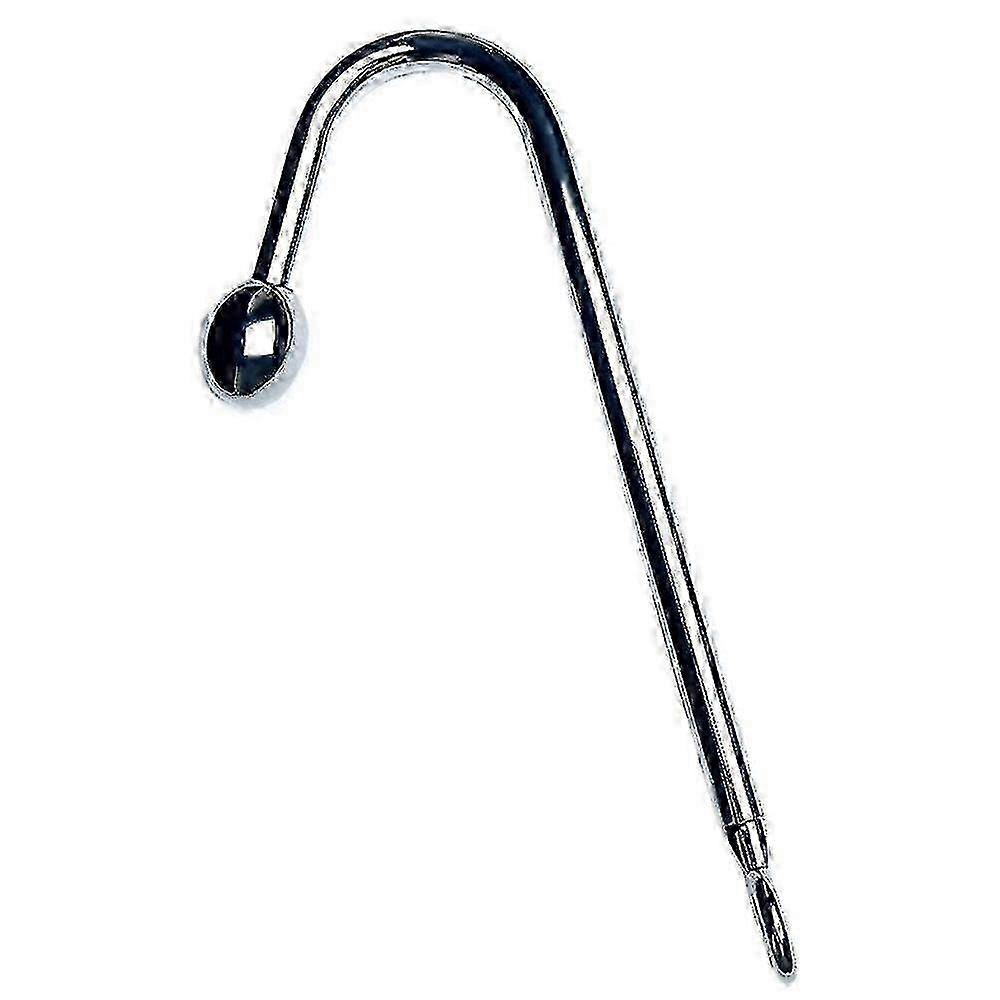 Replaceable Metal Stainless Anal Hook Single Ball Bead Metal Curved Hook