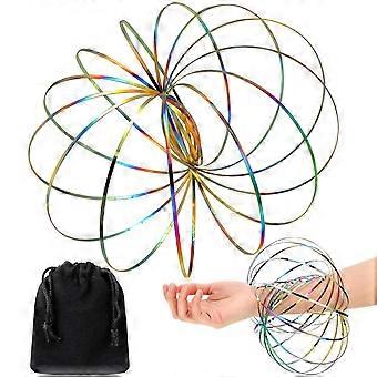 Flow Rings Toys 3D Arm Spring Magic Flow Ring Roestvrij staal Multi Sensory Educatief en Interactief Spring Toy