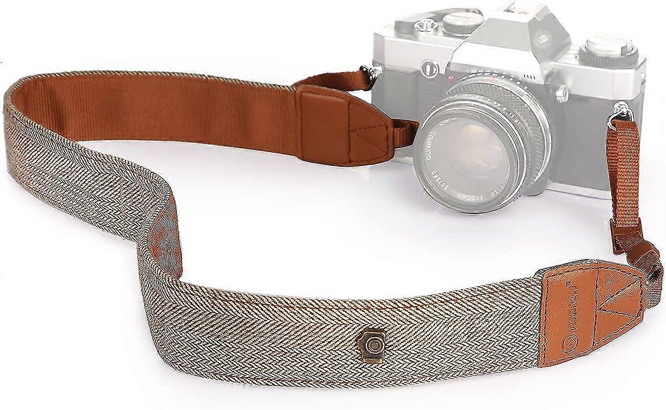 Camera Shoulder Neck Strap for All DSLR Brown