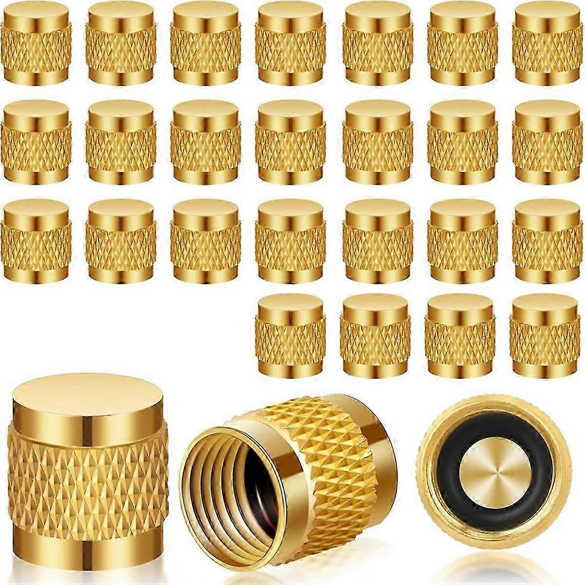 1/4inch Flare Cap, Round Brass HVAC Locking Caps,A