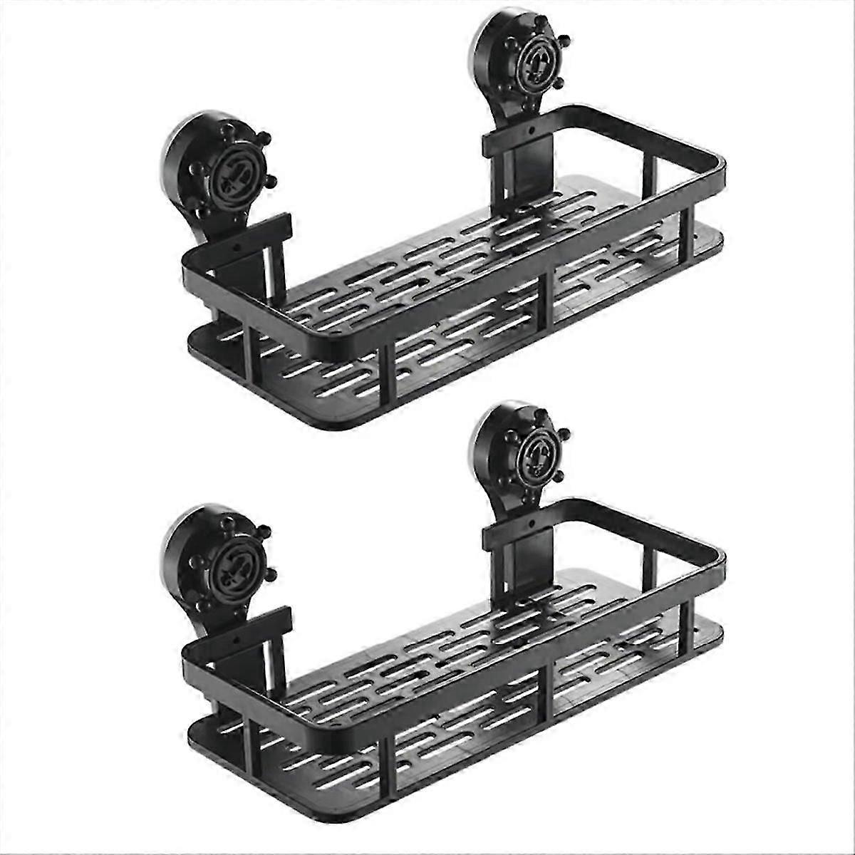 Wall-Mounted Bathroom Storage Rack - Suction Cup Style Bracket